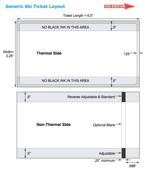 Generic Ski Ticket Layout